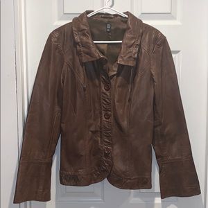 Brown 100% Leather Jacket